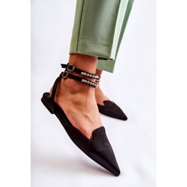 WS1 Sandale Negre Amisha De Damă Cu Deget Spitz negru 1