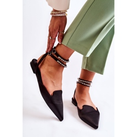 WS1 Sandale Negre Amisha De Damă Cu Deget Spitz negru 2