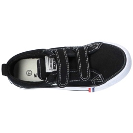 American Club Pantofi negri americani LH60 / 22 Velcro negru 4