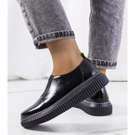 Brogues negre pe platforma Siddons negru 2