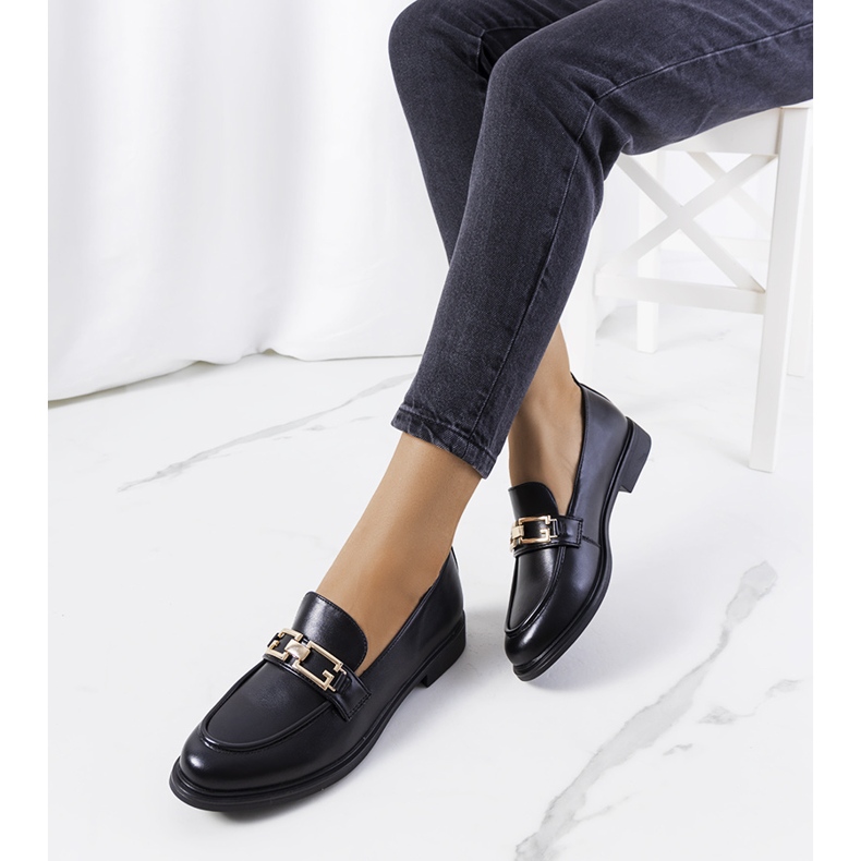 Mocasini Neder de dama de culoare neagra negru 1 Mocasini Neder de dama de culoare neagra negru 1