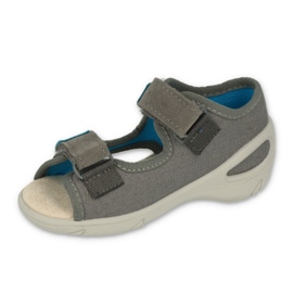 Pantofi copii Befado pu 065P166 albastru gri 1