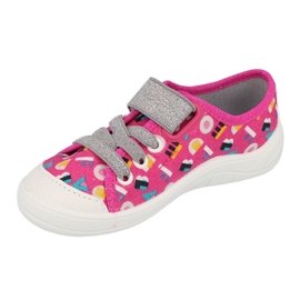 Pantofi copii Befado 251Y181 roz argint multicolor 3
