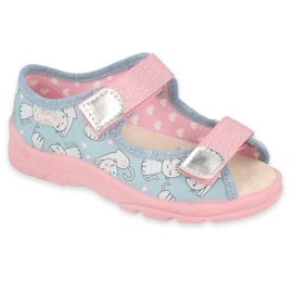 Pantofi copii Befado 869X167 albastru roz gri 4