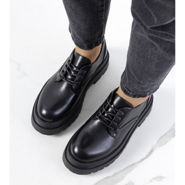 Pantofi negri pe platforma Foxton negru 2