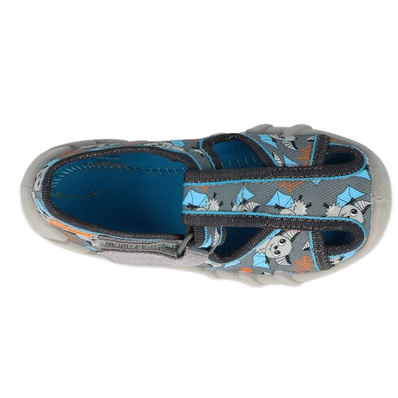 Papuci copii Befado 190P104 gri-albastru 3