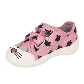 Pantofi copii Befado 907P150 CATS negru roz argint 1