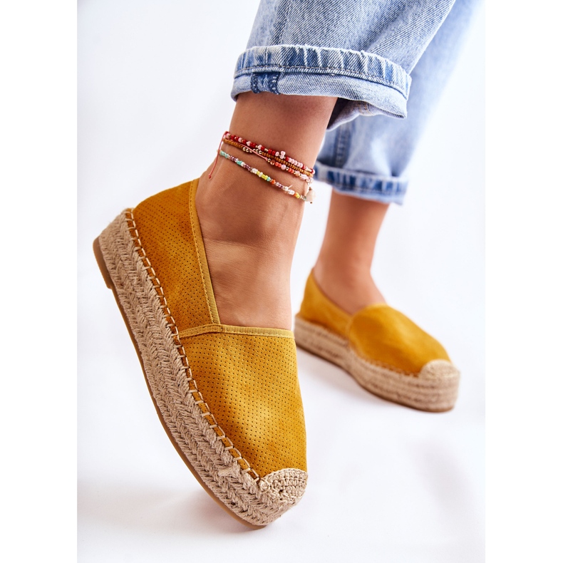PG1 Espadrile de damă pe platforma galbenă Marise 2 PG1 Espadrile de damă pe platforma galbenă Marise 2
