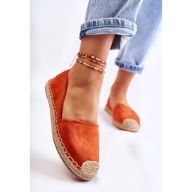 PG1 Espadrile Clarice Clarice din piele de căprioară portocalie pentru femei portocale 1
