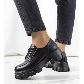 Pantofi negri pe o talpă Massey Trapper negru 2