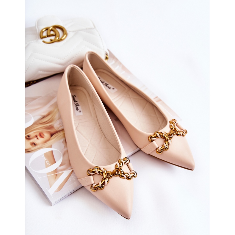 WS1 Balerini De Damă În Spitz Cu Ornament Bej Carlos 1