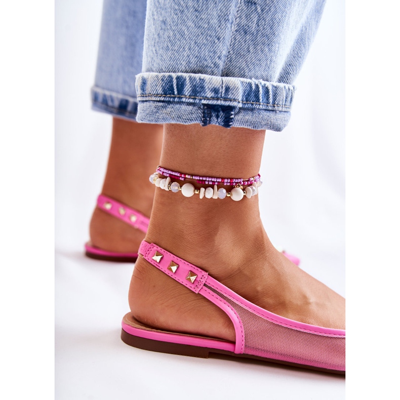 WS1 Balerini de damă cu știfturi roz Kinley 2 WS1 Balerini de damă cu știfturi roz Kinley 2