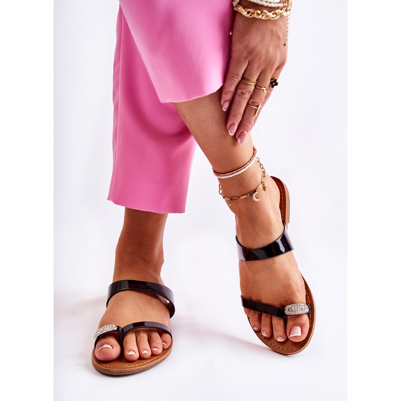 WS1 Flip-flops de dama lacuiti Negri Jimena negru 2