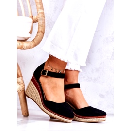 PS1 Espadrile negre de damă pe pane Tamarill negru 1