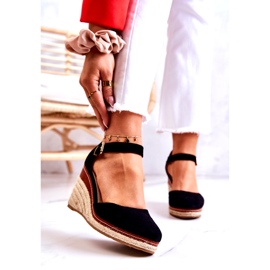 PS1 Espadrile negre de damă pe pane Tamarill negru 2