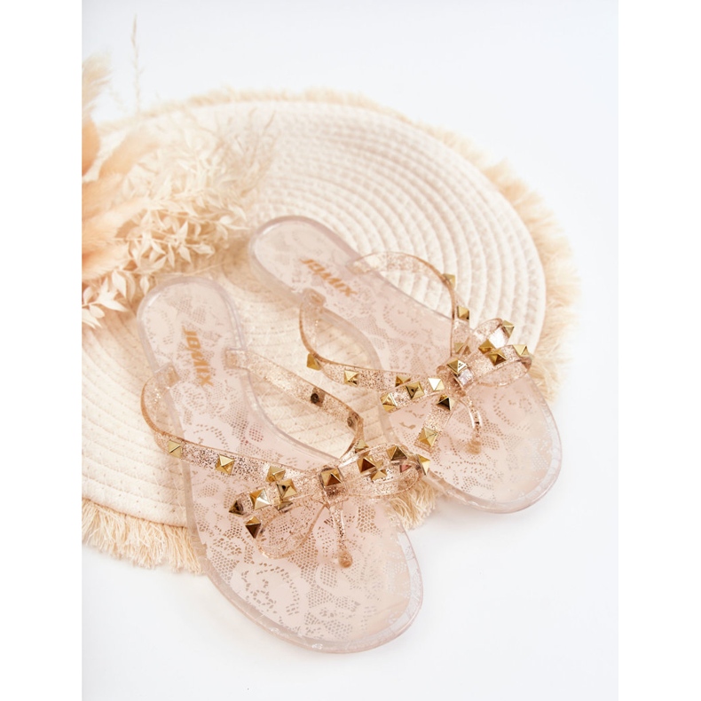 WJ1 Flip-flops de cauciuc Monise pentru damă bej 1