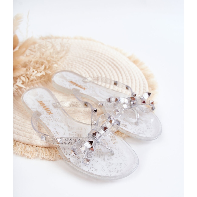 WJ1 Flip Flops din cauciuc pentru damă Monise transparente incolor 2