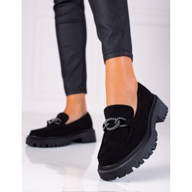 SHELOVET Mocasini pe platformă negru 1