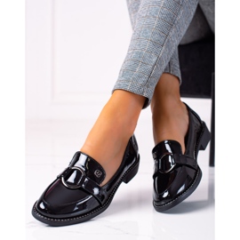 SHELOVET Mocasini eleganți negru 1
