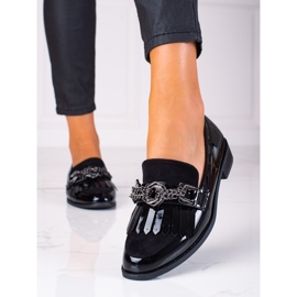 SHELOVET Mocasini cu stil negru 1 SHELOVET Mocasini cu stil negru 1