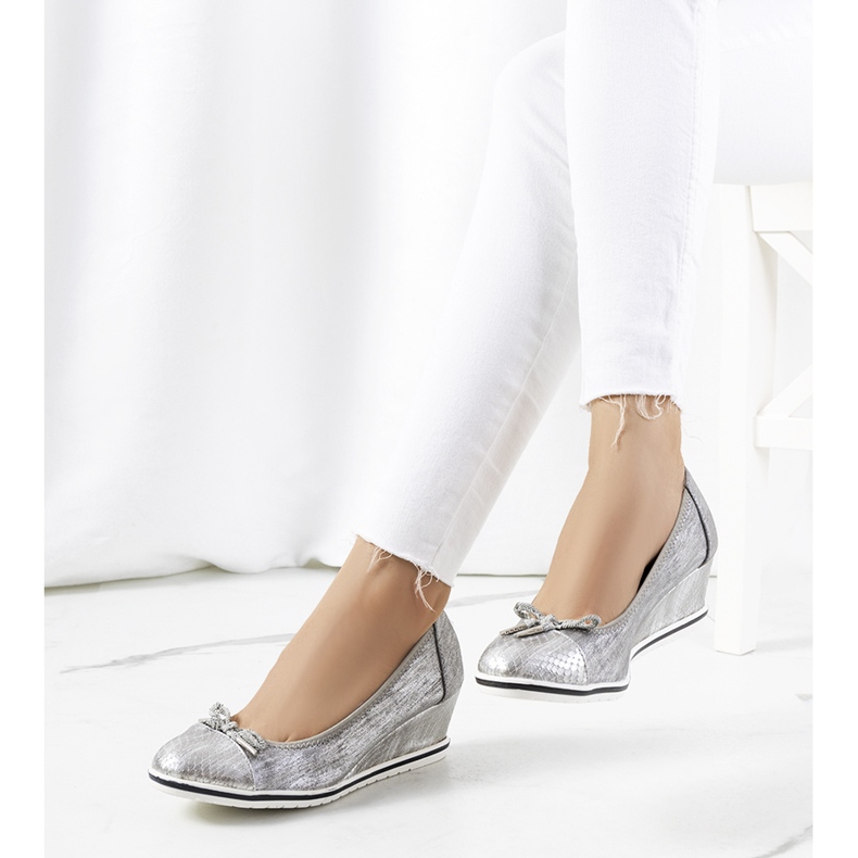 Adidasi cu pană argintie Blance 2