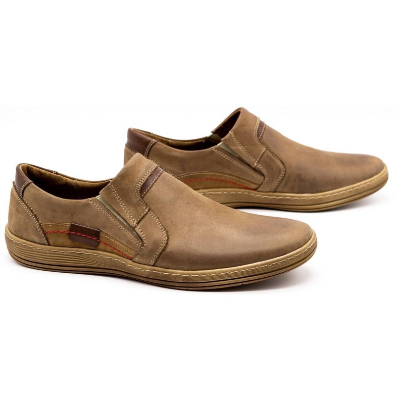 Olivier Mocasini din piele pentru bărbați 520 maro 2