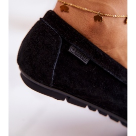 Mocasini de piele intoarsa de dama Big Star JJ274654 Negri negru 5