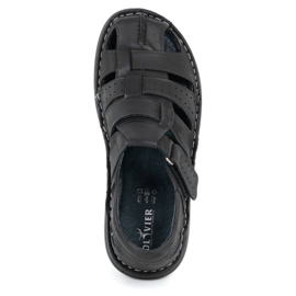 Olivier Sandale negre pentru bărbați 467 negru 6