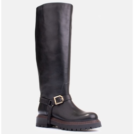 Marco Shoes Cizme Trapper cu partea superioară mai largă negru 1