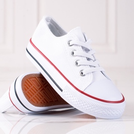 Adidasi copii Vico albi cu elastice 2 Adidasi copii Vico albi cu elastice 2