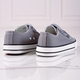Adidași cu velcro pentru copii Vico gri 1 Adidași cu velcro pentru copii Vico gri 1