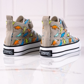 Adidași înalți pentru băieți Shelovet dinozauri gri 1