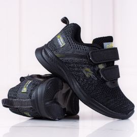 Adidași băieți Shelovet gri și material negru 1