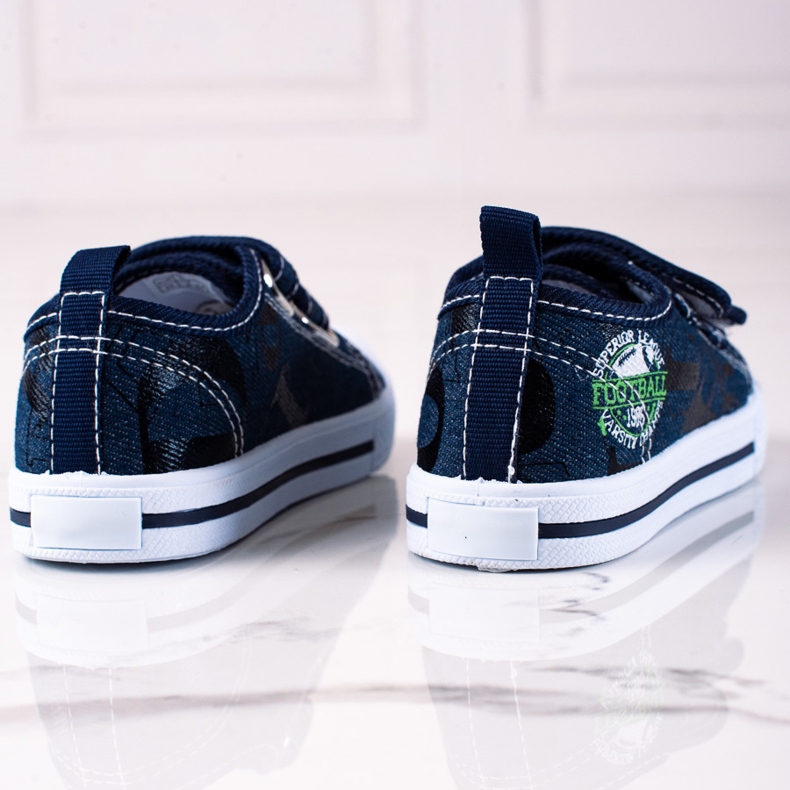 Adidași pentru băieți Shelovet cu velcro bleumarin albastru marin 1