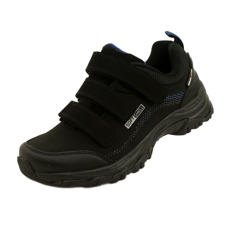 American Club Pantofi sport pentru femei Softshell pentru Velcro American WT52/22 Black negru 5