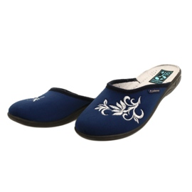 Papuci de velur Adanex 27860 bleumarin albastru 3