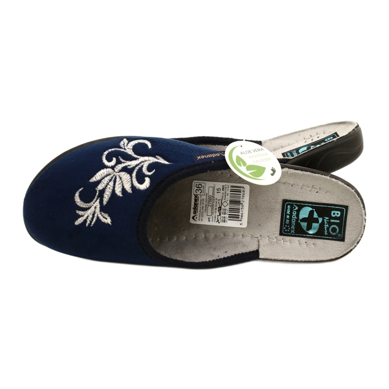 Papuci de velur Adanex 27860 bleumarin albastru 5