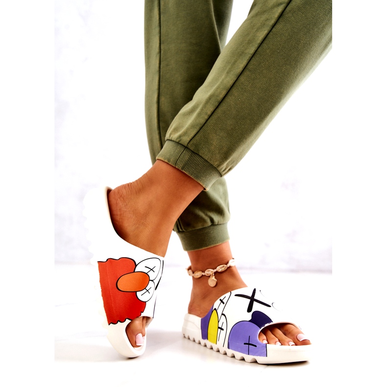 Flip -Flip -Flops cu imprimeu alb 2