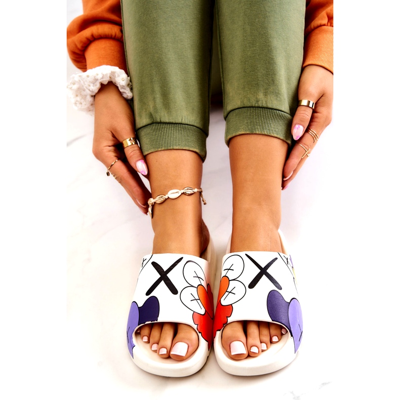 Flip -Flip -Flops cu imprimeu alb 3