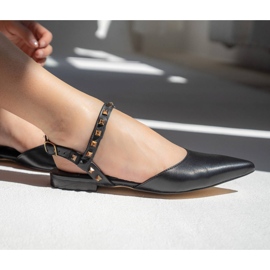 Marco Shoes Sandale negre cu crampoane negru 2