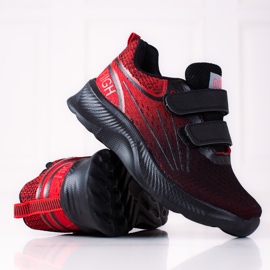 Adidași pentru băieți Shelovet cu velcro dublu negru și roșu roşu 2