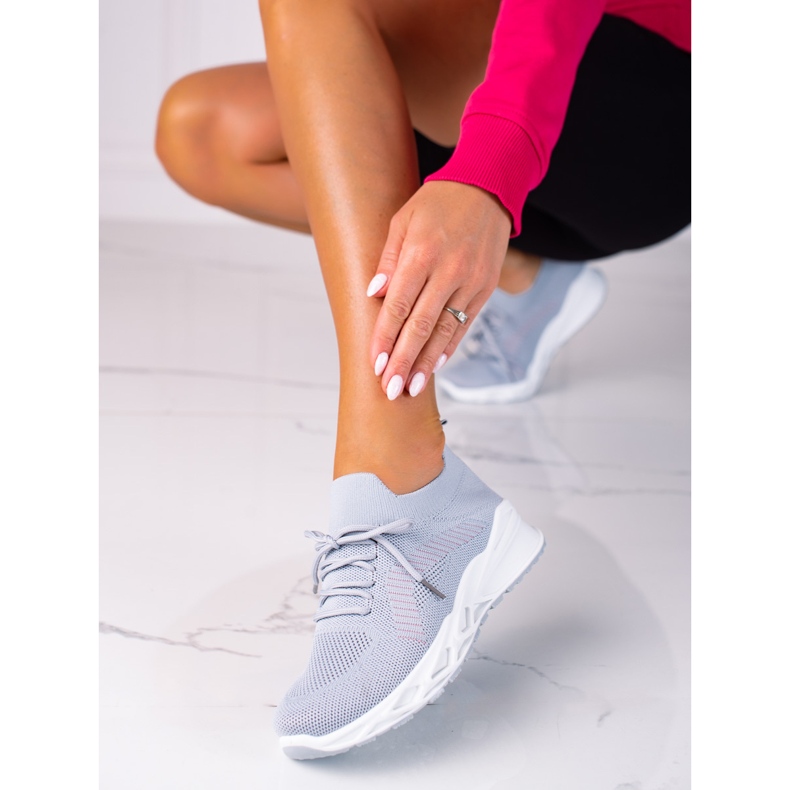 Pantofi sport dama Shelovet gri deschis 1