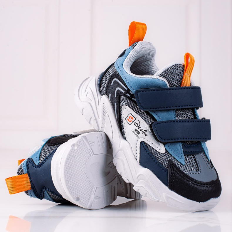 Adidași pentru băieți Shelovet pe talpă groasă, gri albastru 1