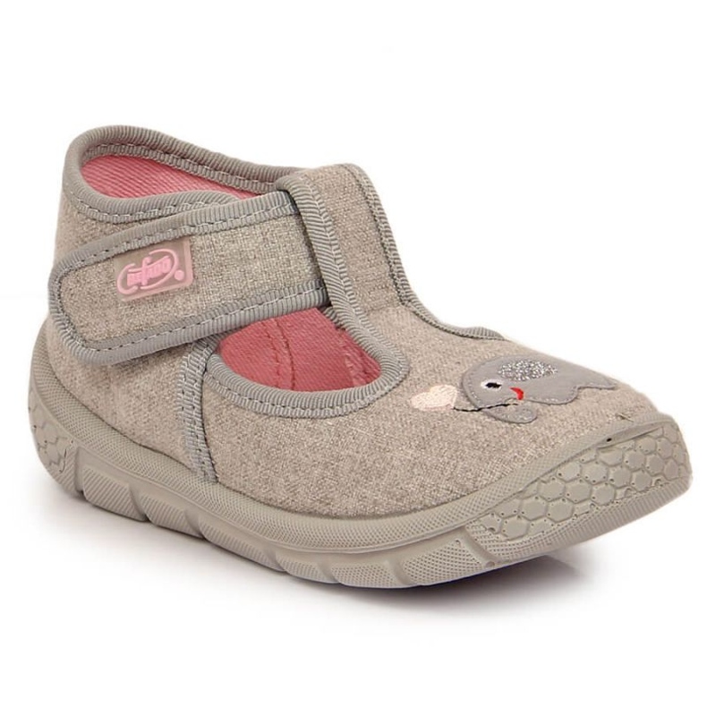 Papuci cu velcro cu elefant Befado Jr BEF30D gri 2