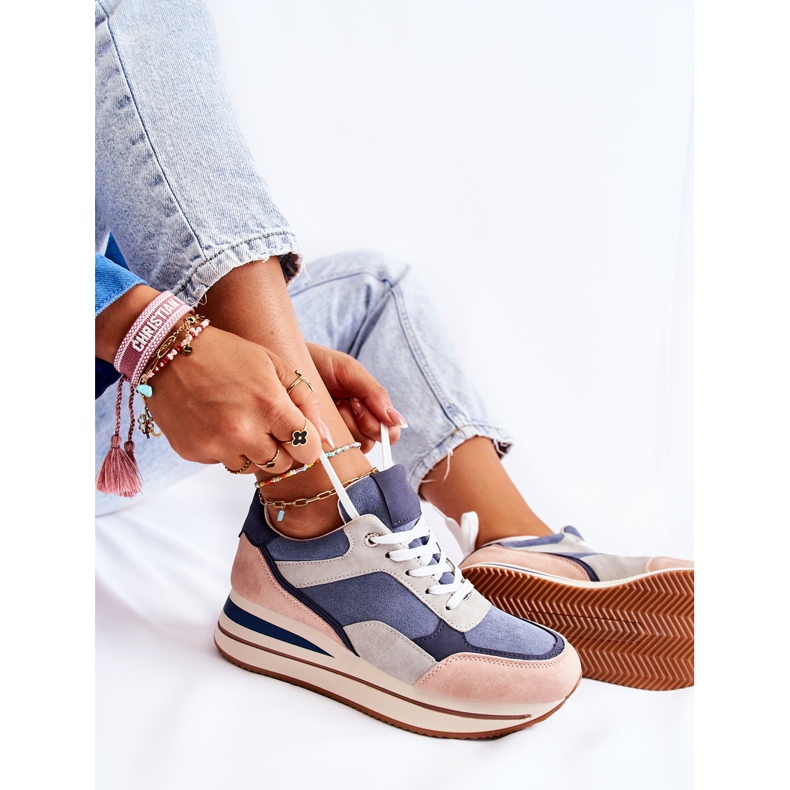 PS1 Pantofi sport de piele intoarsa de dama albastru-gri Elisse roz 1 PS1 Pantofi sport de piele intoarsa de dama albastru-gri Elisse roz 1