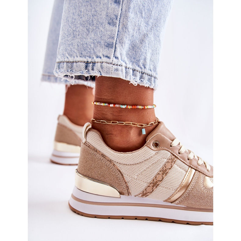 PG1 Pantofi sport clasici de damă legati Bej Elenes 2