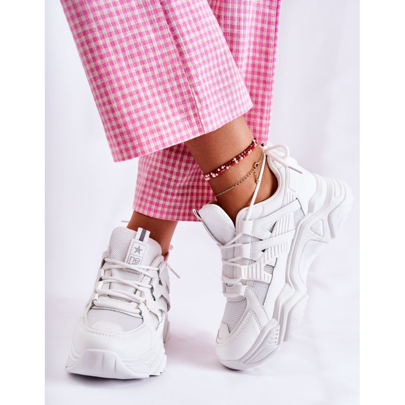 PE1 Pantofi sport dama Sneakers White Daren alb 1