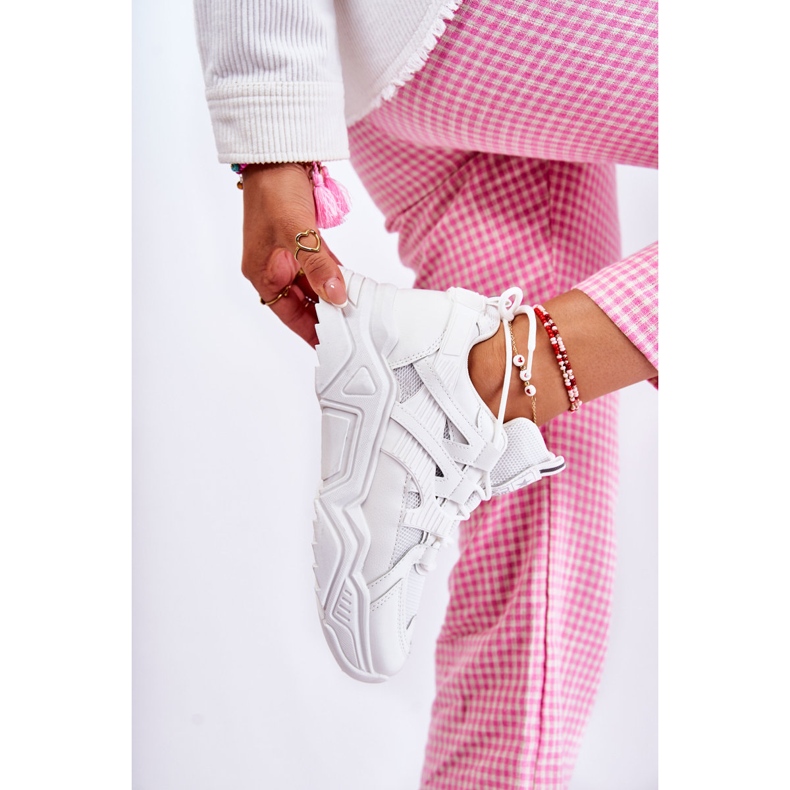 PE1 Pantofi sport dama Sneakers White Daren alb 2