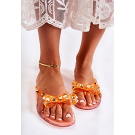 Flip-flops cauciuc damă portocaliu Monise portocale 5
