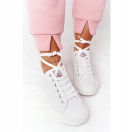 Big Star Adidași pentru femei din piele ecologică Cross Jeans HH2R4001C Alb 1